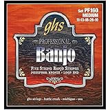 GHS Strings PF160 5-String Banjo Strings, Phosphor Bronze, Medium (.011-.026)