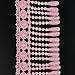 Yontree Floral Venise Lace Applique Bridal Wedding Applique Pink 3 yards