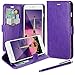 iPhone 6 Plus Case, LK [Stand Feature] iPhone 6 Plus Wallet Case, PU Leather Case Flip Cover + Screen Protector & Stylus for iPhone 6 Plus (Purple)