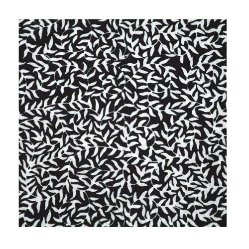 Black & White Vines Batik Handkerchief