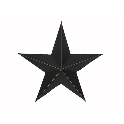 Craft Outlet Antique Star Wall Decor 11-Inch Black Set of 2