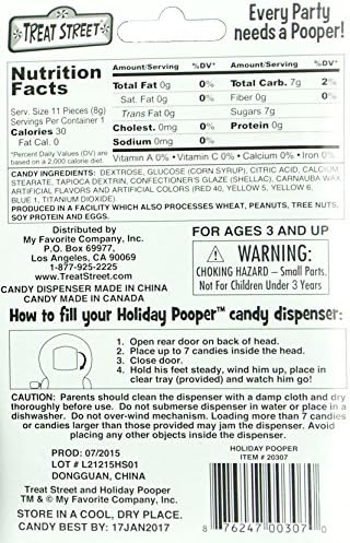 Treat Street Holiday Poopers, Set of 3: Waddles, Snowball &amp; Cookie -- Includes 0.28 Oz Each of Mini Chewy Candy, Which They Dispense By Pooping As They Walk!