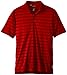 adidas Golf Men's Puremotion 2 Color Stripe Jersey Polo, University Red/Black, Large
