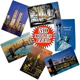 3D New York City Souvenir Postcards - Collectors Set Of 6