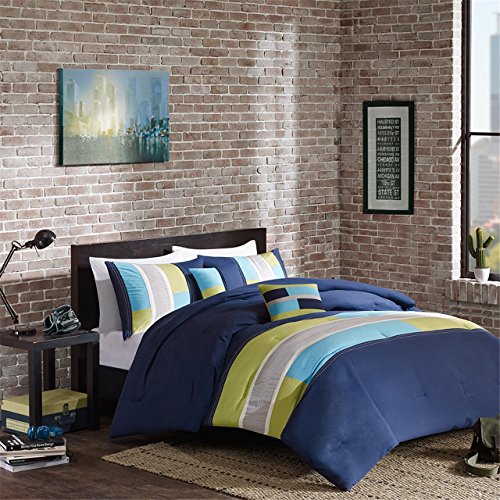 Pipeline Multi Piece Comforter Set Navy Twin