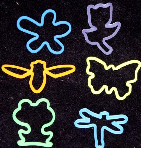 12/Pk Top Trenz Garden Stuff Shaped Rubber Band Bracelets