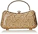 MG Collection Marya Metallic Woven Minaudiere Evening Bag