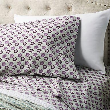 Sheet Set 4-Piece Microfiber Retro Floral with 12" Pocket Depth Full