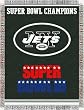 New York Jets Commemorative Woven Tapestry Blanket Throw - NFL Football Fan Shop Team Merchandise