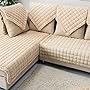 OstepDecor Multi-size Pet Dog Couch Rectangular Soft Quilted Furniture Protectors Covers for Sofa, Loveseat | ONE PIECE | Backing and Armrest Sold Separately | Beige 28