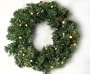 18" Pre-Lit LED Battery Operated Artificial Christmas Wreath - Warm Clear Lights