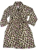 Sweet n Sassy - Girls Cheetah Robe, Cream, Brown, Pink