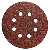 Porter-Cable 735802205 5-Inch 220 Grit Eight-Hole Hook and Loop Sanding Discs, 5-Pack