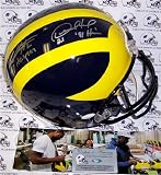 Charles Woodson and Desmond Howard Autographed/Hand Signed Michigan Wolverines Full Size Helmet