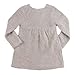 Richie House Little Big Girls' Grey Knit Coat with Flower Accessory Rh0152