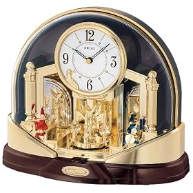 Seiko Melodies in Motion Mantel Clock Plays One of Twelve Hi-Fi Melodies #!QXW216BRH by Seiko