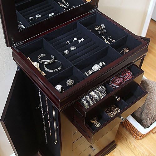 Petrus Bayamo Tower 8-Drawer Jewelry Cabinet Armoire