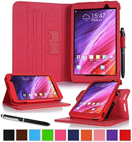roocase ASUS MeMO Pad 7 ME176CX Case - Dual View Multi-Angle Stand 7-Inch 7" Tablet Smart Cover - RED
