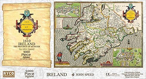 Munster, Ireland Historical Map 1000 Piece Jigsaw Puzzle (1610). Free print! by Ryco Originals