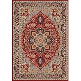 Safavieh LNH330B Lyndhurst Collection Red and Black Area Runner, 2-Feet 3-Inch by 12-Feet