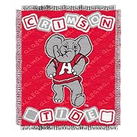 NCAA Alabama Crimson Tide 36-Inch-by-46-Inch Woven Jacquard Baby Throw