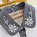 ANNCY Womens Crystal Flower Shirt Fake Collar Detachable Chiffon White