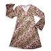 Lipstik - Girls Long Sleeve Leopard Print Dress, Pink, Multi