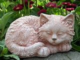 Eigenschaften Tiefes Kunsthandwerk GbR  / Tierfigur Katze schlafend terracotta