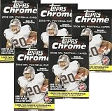 FIVE (5) Packs of 2008 Topps Chrome Football Factory Sealed Hobby Pack Lot (5 Packs - 4 Cards/Pack)