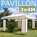 Gartenpavillon Guarda - mit ausgestelltem Dach und acht Dachstreben