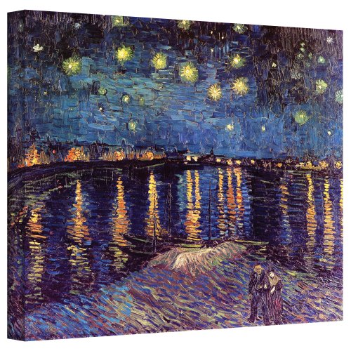 Art Wall Starry Night Over the Rhone by Vincent Van Gogh Gallery Wrapped Canvas Art 14 by 18-InchB009QNNF7C : image