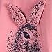 Richie House Girls' Pullover with Rabbit Print and Polka Dot Collar RH1433