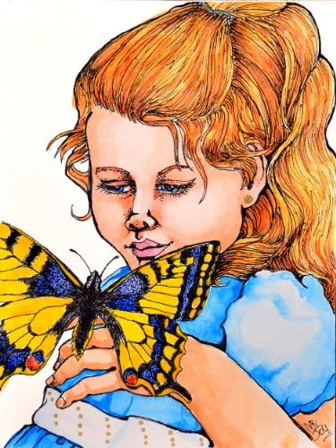 Old World Lass Limited Edition Fine Art Print Swallowtail Butterfly by Mary Joy