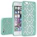 iPhone 6s Case - VENA [TACT Armor] Shock Absorbent Cover Slim Hybrid Armor Case for Apple iPhone 6 (2014) / iPhone 6s (2015) - Damask [Teal]