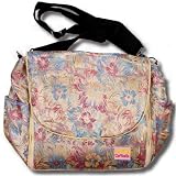 Gold Flowers Silk Boutique Diaper Bag
