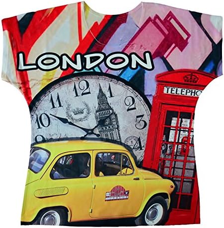 HARAJUKU Women Vintage Print London Beautiful Teen Girls Crop Top T-Shirt