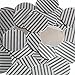 Sequin Black Gray Corrugated Stripe Round 30mm Couture Loose Paillette Sequins