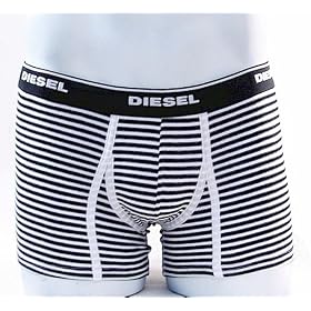 Diesel Men's Boxer Briefs Filaluk Black / White Striped