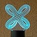 Optical Illusion 3D Crisscross Rings Lighting by Playtime 123 is a Great Nightlight with a Soft Subtle Glow for Kids. These Eco-friendly Laser Cut Precision LED Lights Make Beautiful Gifts for Mom and Amazing Desk Lamps for Dad. Start Enjoying your very own Multicolored USB Powered Light Today!