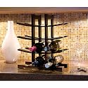 Sculptural Wine Rack - Espresso