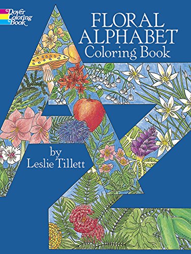 floral alphabet coloring book dover design coloring books
