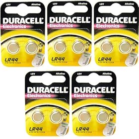 10 x Duracell LR44 A76 1.5V Alkaline Batteries