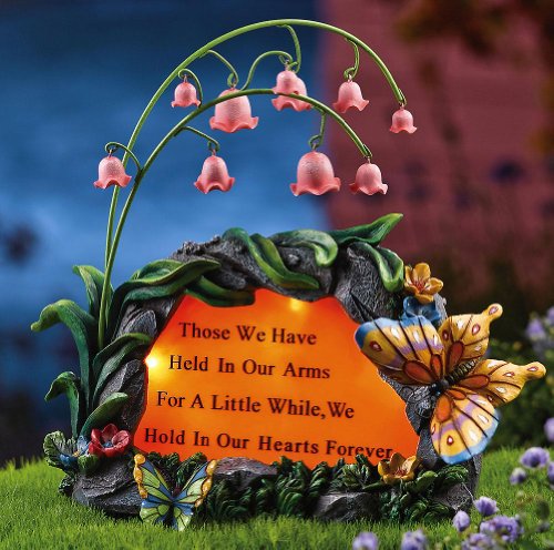 Solar Butterfly Memorial Stone Statue by Winston Brands