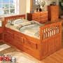 Honey Twin Rake Bed w/ 3 Drawers and Trundle: Desk Hutch & Chair, TV Stand, 5 Drawers