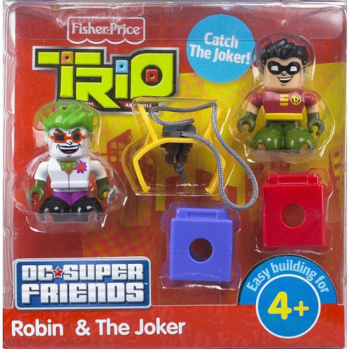  Fisher Price Trio Building System DC Super Friends Figure Robin Joker