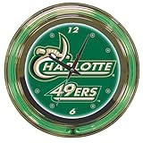 IMAGE OF Trademark University of North Carolina Charlotte 14-Inch Diameter Neon Clock