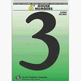 Hy-Ko Prod. 30203 6 plastic House Numbers