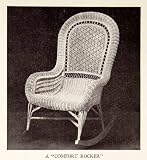 1926 Print Heywood Brothers Wakefield Furniture Comfort Rocker Gardner Wicker - Original Halftone Print