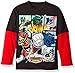 Power Rangers Little Boys Dino Charge Group Long Sleeve Two-Fer Tee, Black/Red, Small - 4