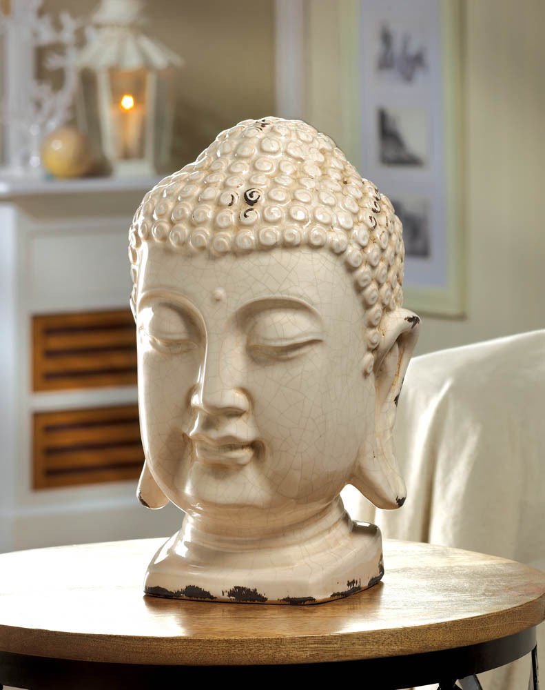 Buddha Head Statues Large and Medium for Outdoor & Indoor Buddha Statues and Figurines